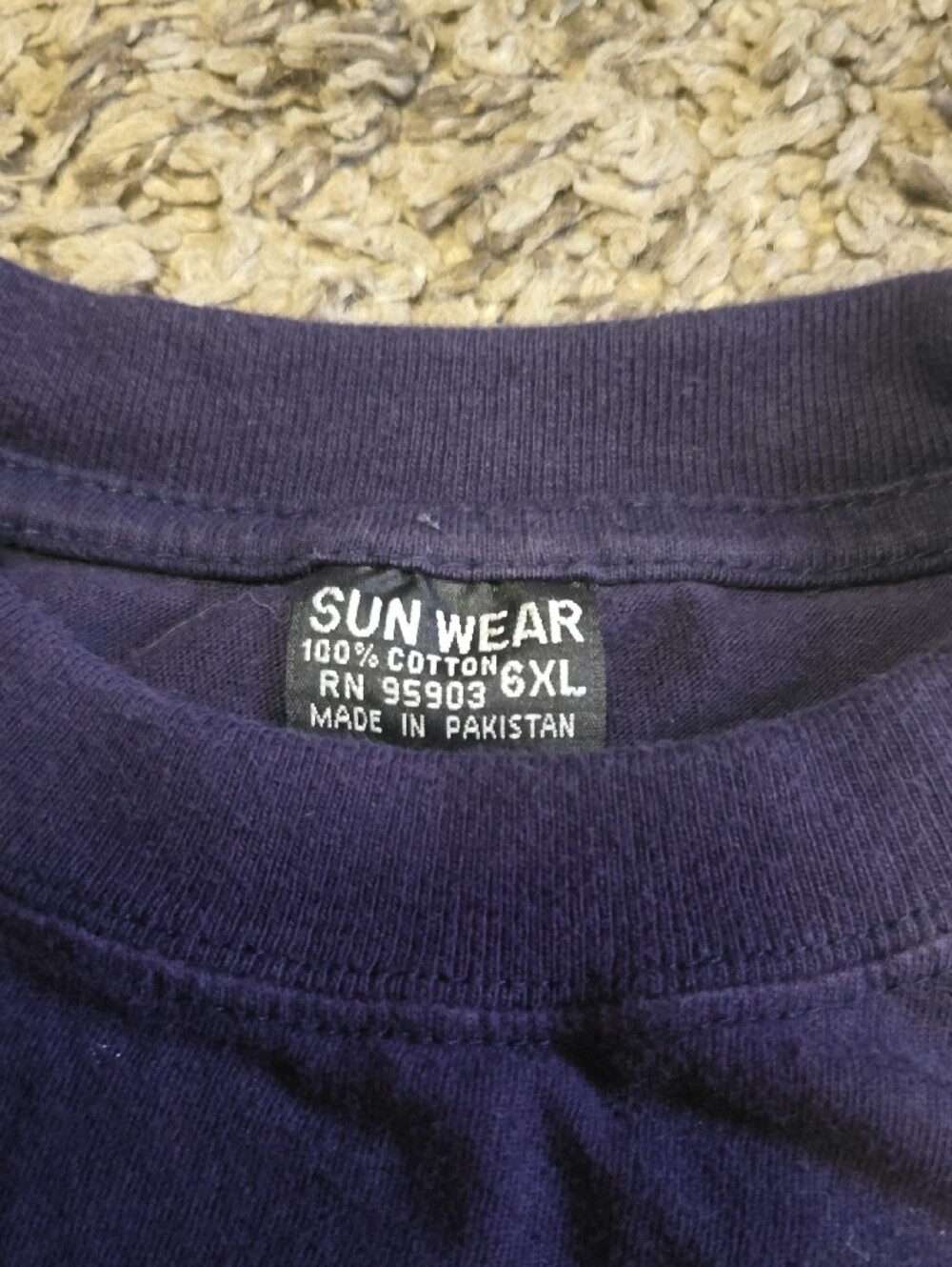 Men's Short Sleeve Crewneck T-Shirt in Navy - Picture 2 of 4